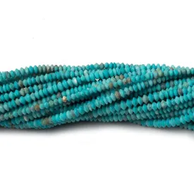 1.5-2mm Robin's Egg Blue Turquoise disc rondelle beads 18 inch 331 pieces