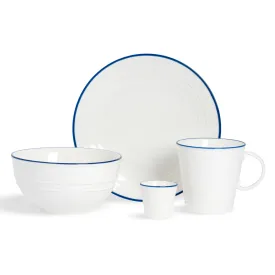 16pc Farmhouse Porcelain Dinner Set - By Nicola Spring