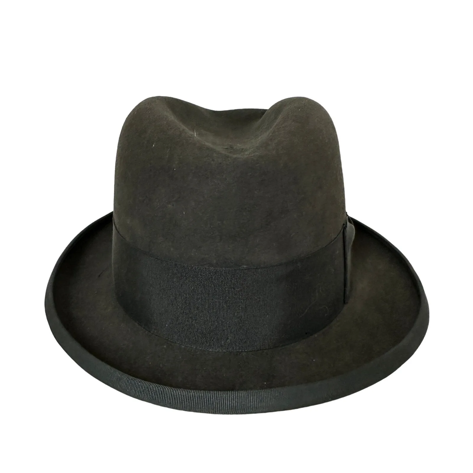 1940s 1950s Stetson Twenty Fedora sz 7 1/8 Long Oval Gray 40s 50s Vtg Open Road