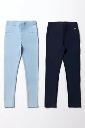 2 Pack Jeggings Light Blue & Dark Blue