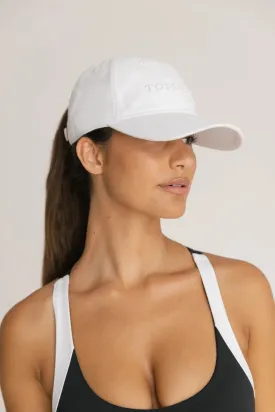 Adjustable White Cotton Cap