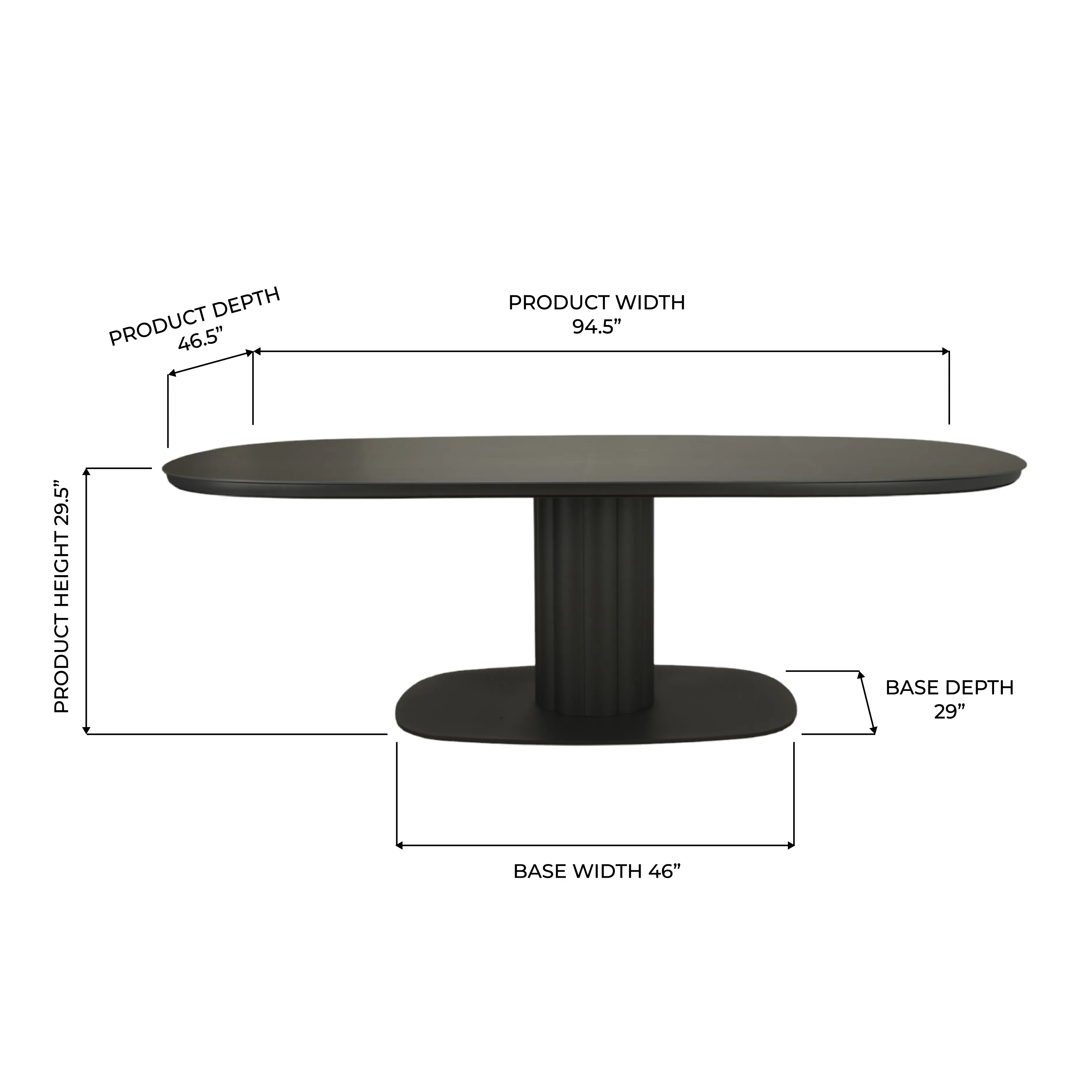 Alta Oval Ceramic Dining Table