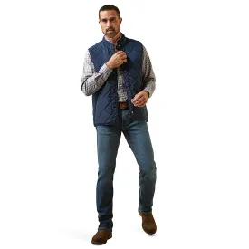 Ariat Mens Woodside Quilted Vest in Navy - Stylish and Warm Outerwear