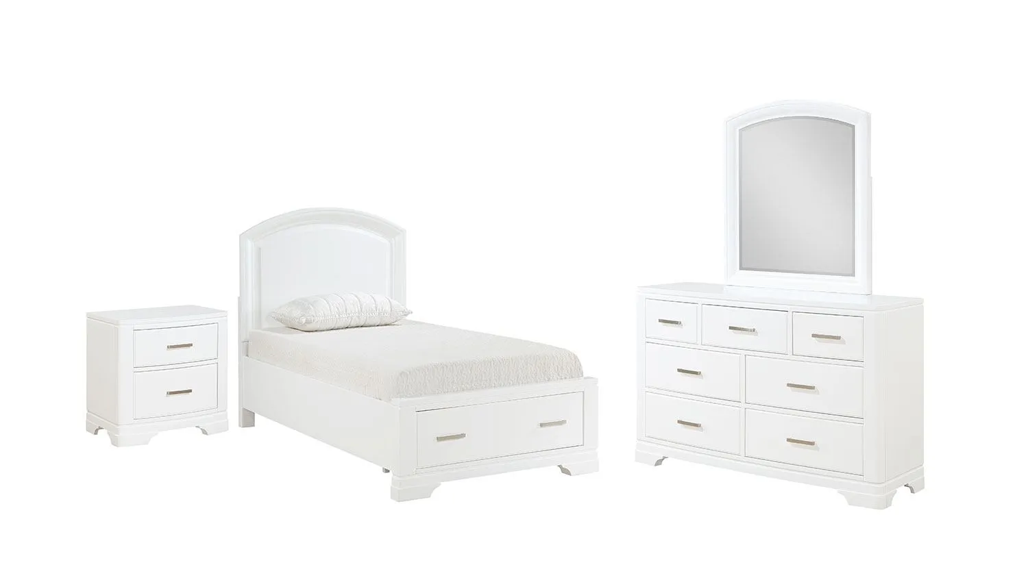 Arista 6-Piece Twin Storage Bedroom Package - White