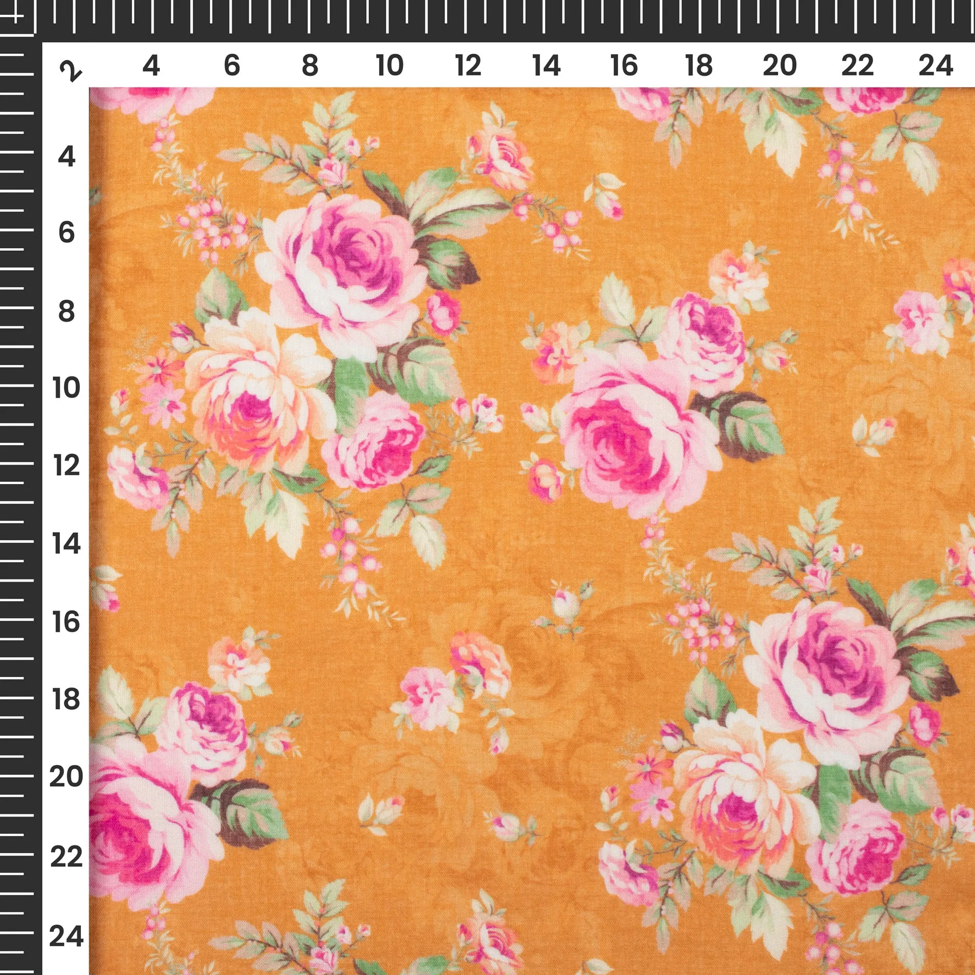 Attractive Floral Digital Print Pure Cotton Mulmul Fabric