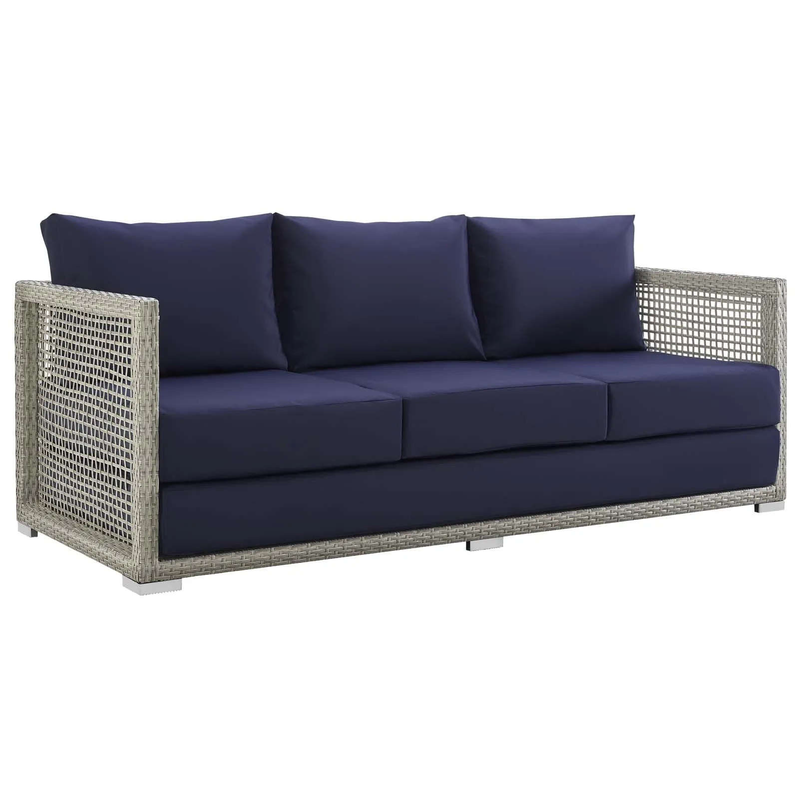 Aura Outdoor Patio Wicker Rattan Sofa by Modway