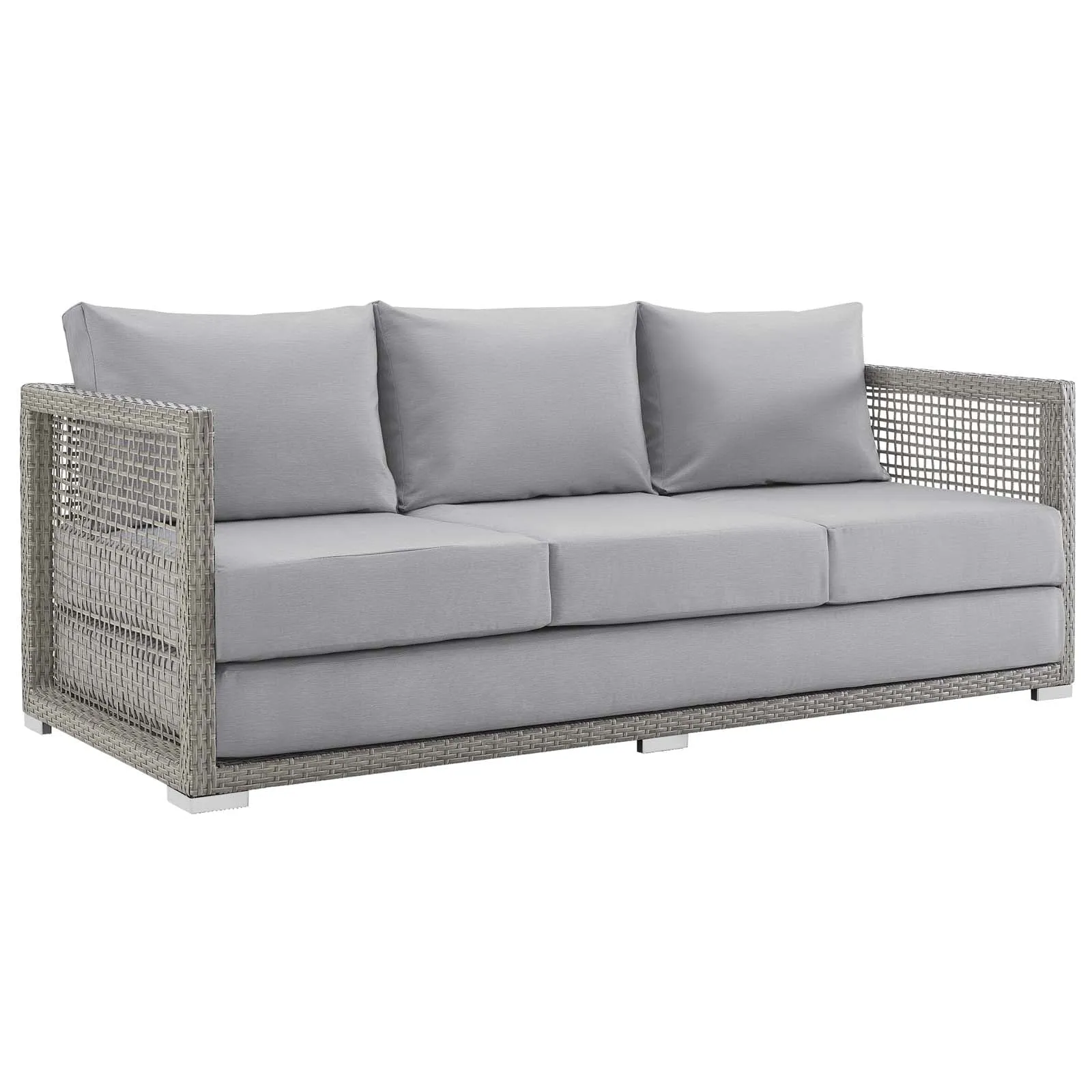 Aura Outdoor Patio Wicker Rattan Sofa by Modway