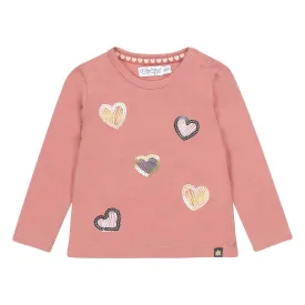 Baby & Toddler Girls Shirt Old Pink Heart | Dirkje