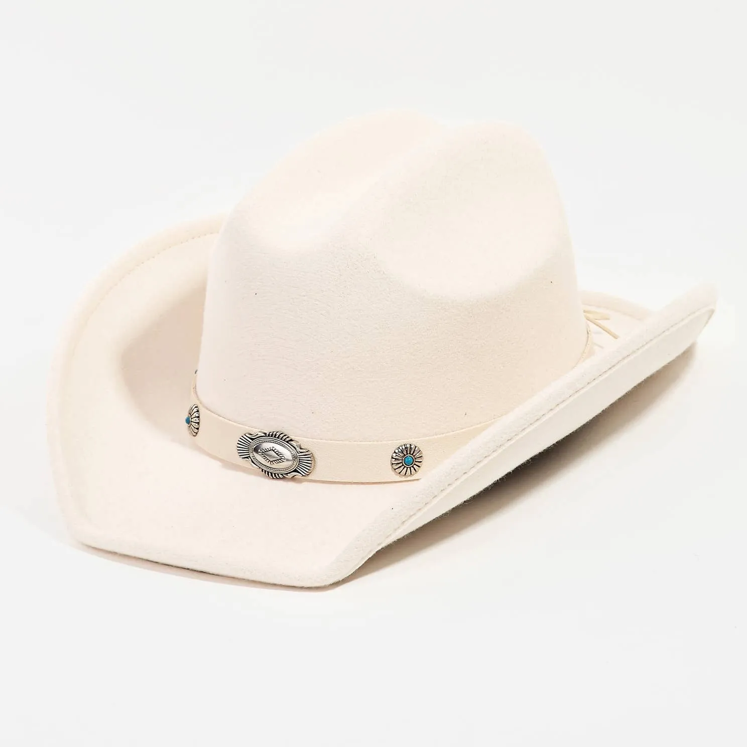 Bentley Studded Ribbon Strap Western Cowboy Hat