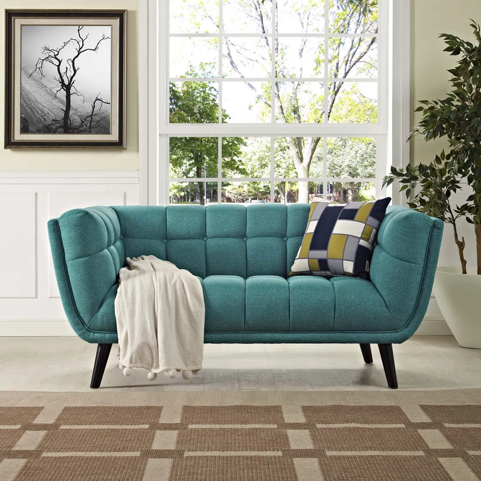 Bestow Upholstered Fabric Loveseat by Modway