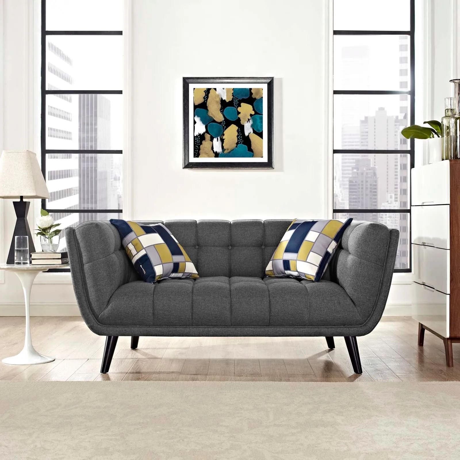 Bestow Upholstered Fabric Loveseat by Modway