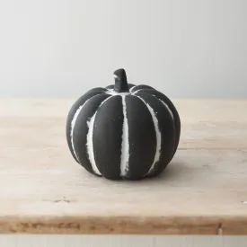 Black Cement Pumpkin, 15cm