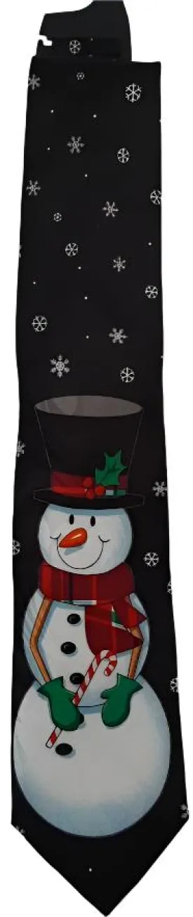 Blue-Snowman Christmas Tie