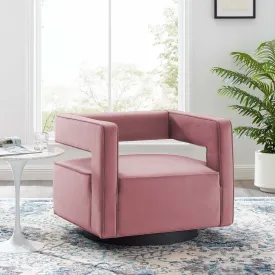 Booth Performance Velvet Swivel Armchair by Modway