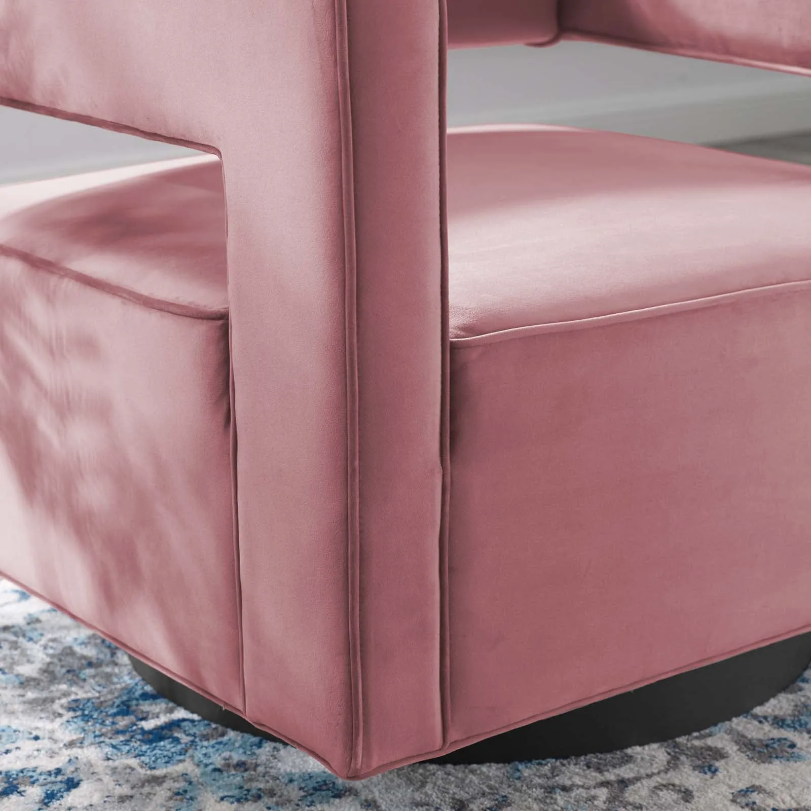 Booth Performance Velvet Swivel Armchair by Modway