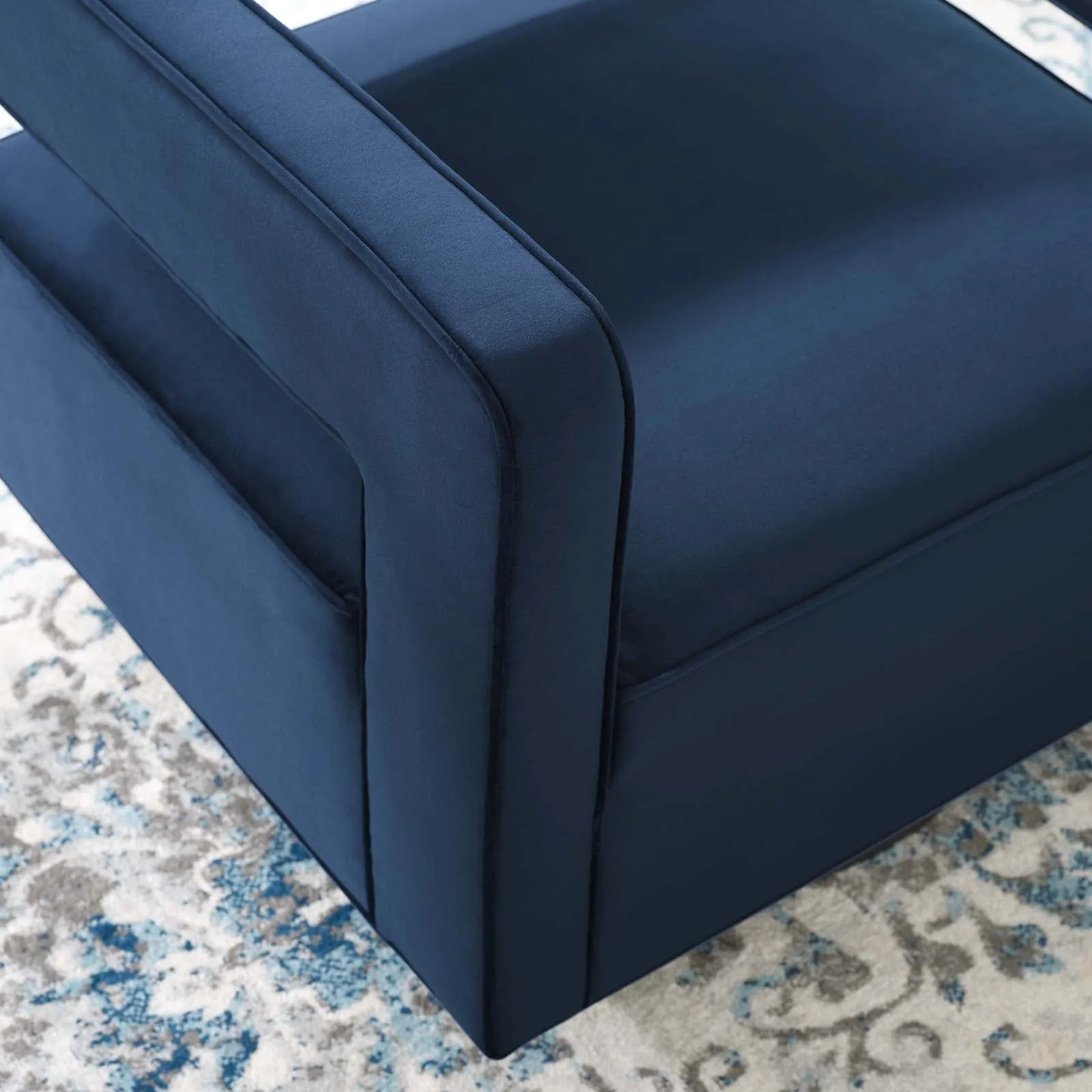 Booth Performance Velvet Swivel Armchair by Modway