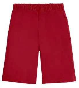 Boys Soft Cotton Athletic Short - UPF 50   | Red