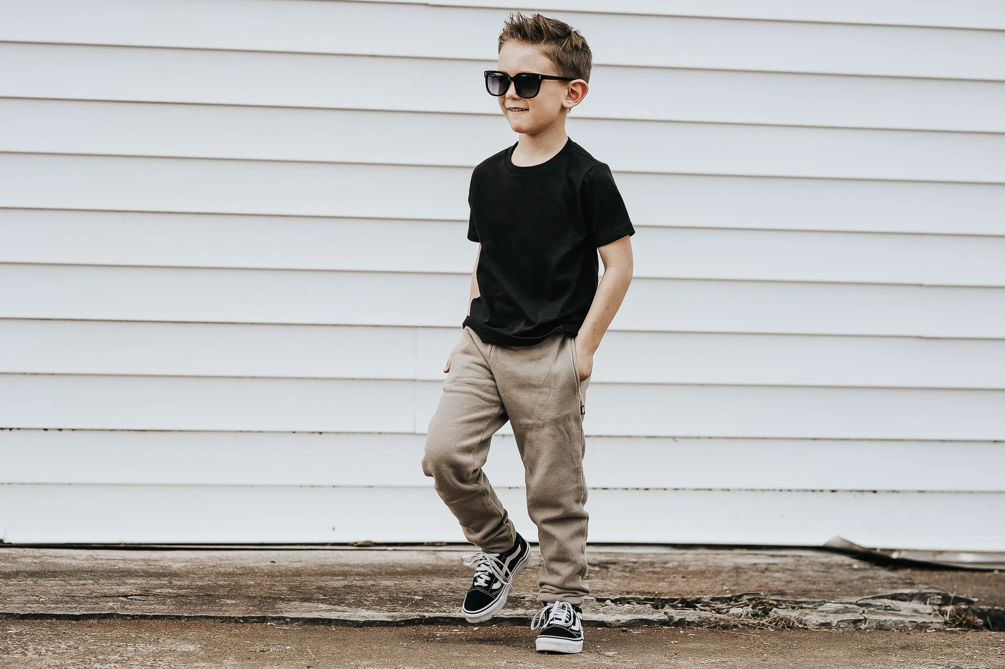 Boys Soft Organic Cotton Jersey Short Sleeve Crew Tee | Midnight