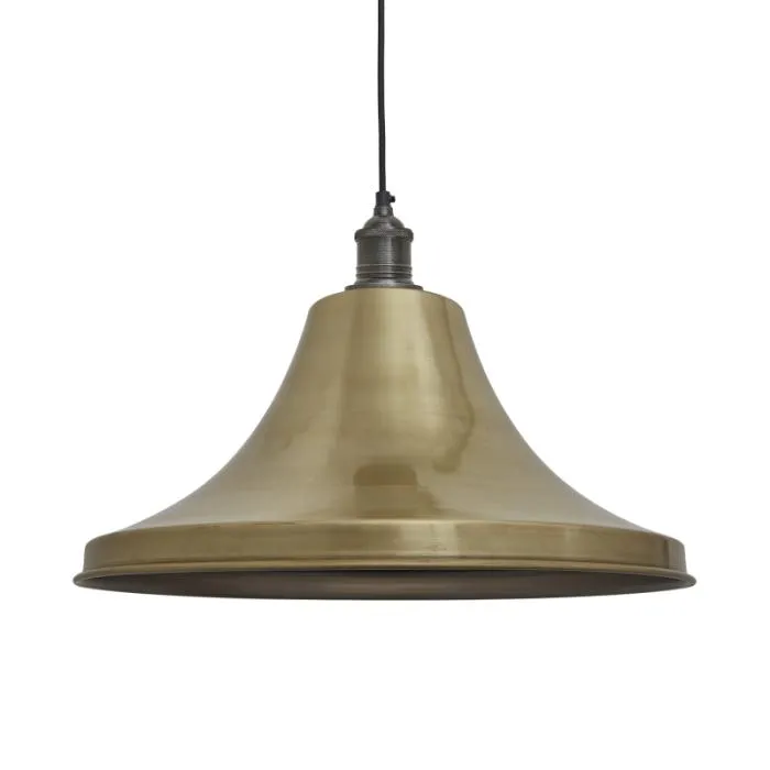 Brooklyn Giant Bell Metal Lampshade - Brass - 20 inch - Industville