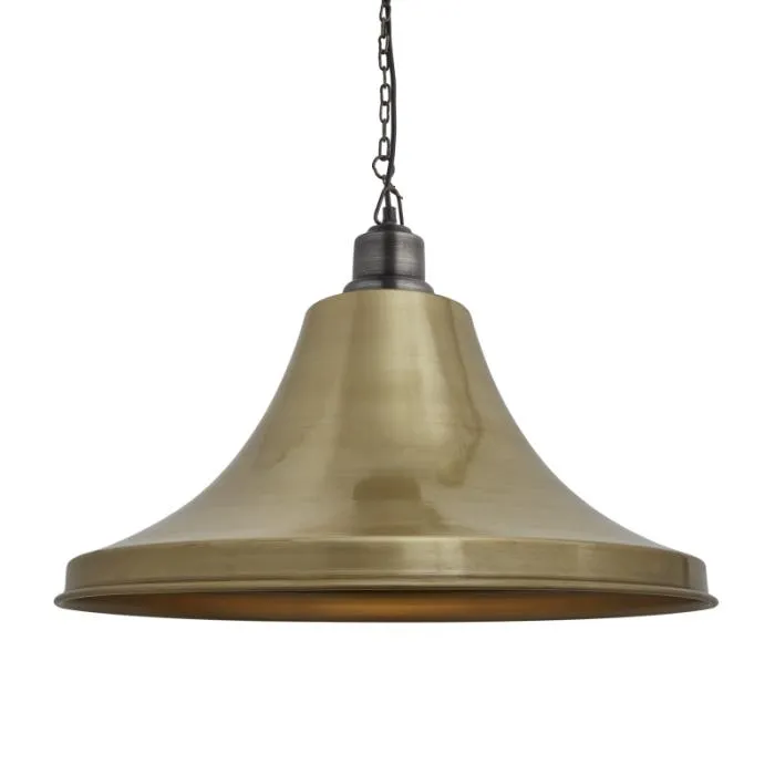 Brooklyn Giant Bell Metal Lampshade - Brass - 20 inch - Industville