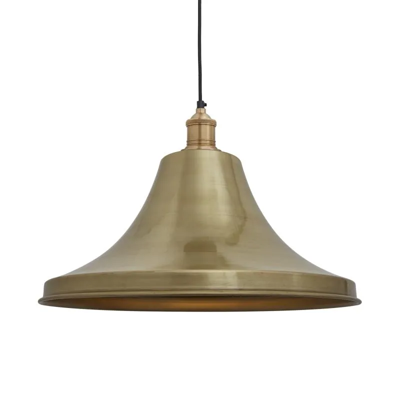 Brooklyn Giant Bell Metal Lampshade - Brass - 20 inch - Industville