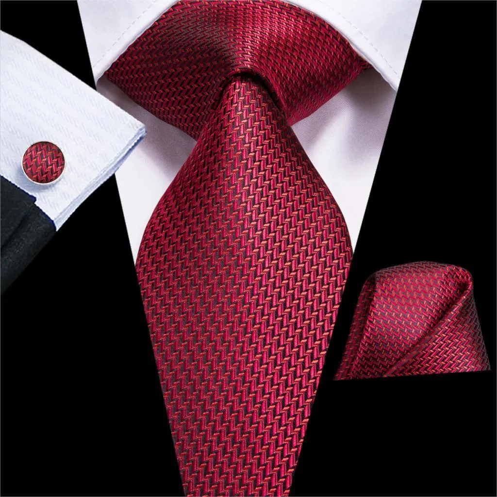 Burgundy Paisley Striped Silk Wedding Ties For Men Necktie