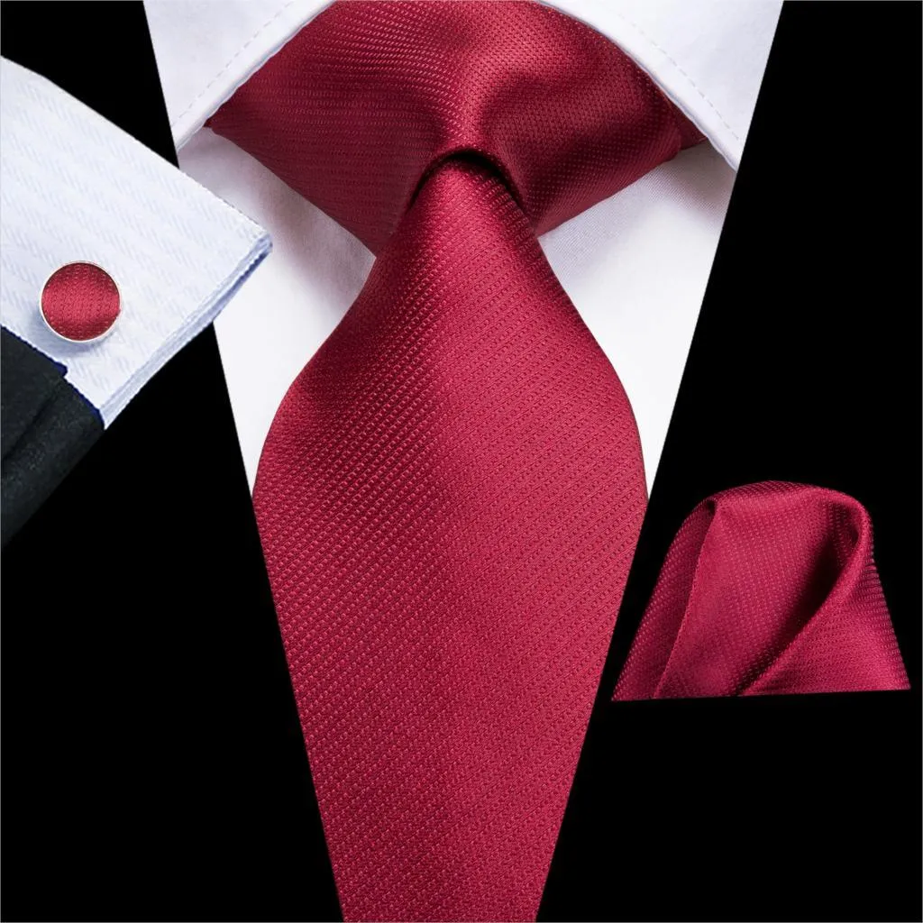 Burgundy Paisley Striped Silk Wedding Ties For Men Necktie