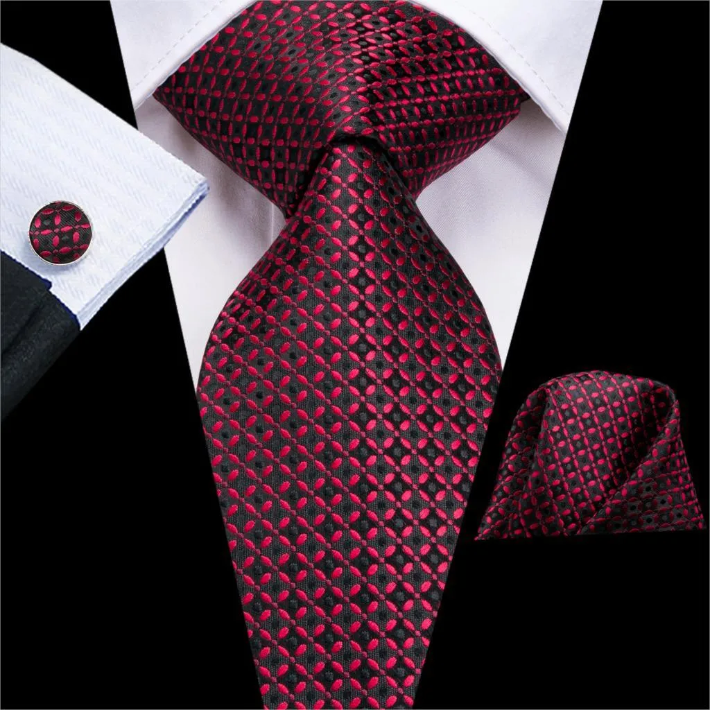 Burgundy Paisley Striped Silk Wedding Ties For Men Necktie