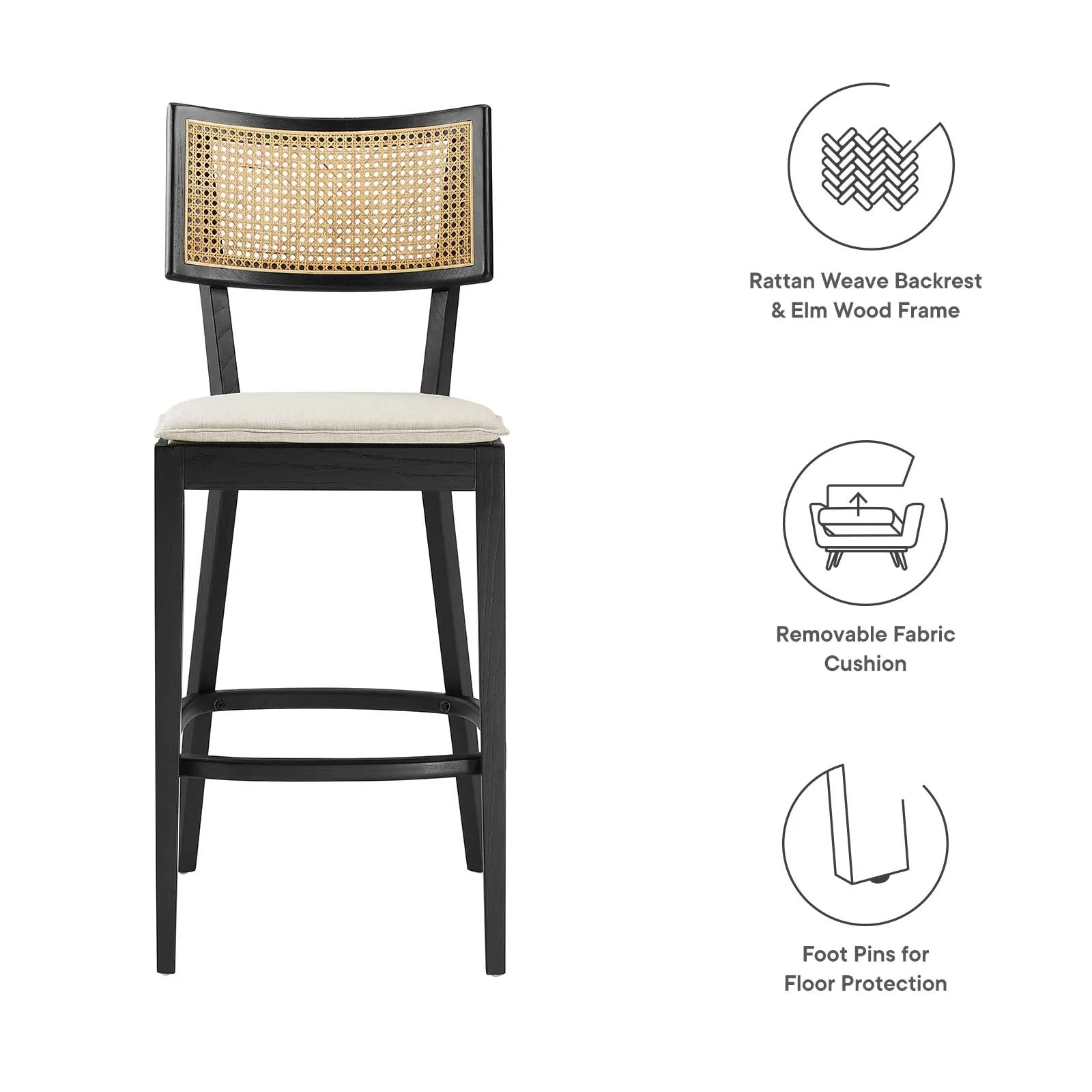 Caledonia Wood Bar Stools - Set of 2