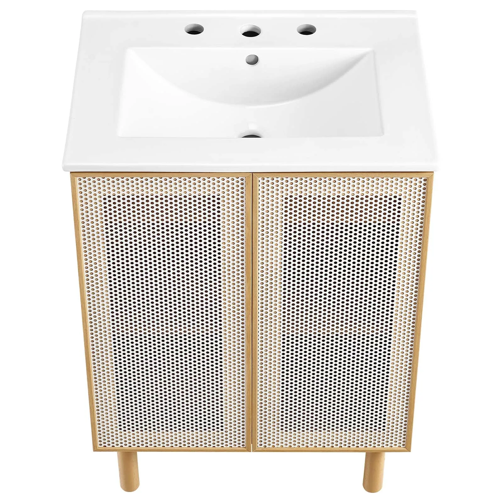 Calla 24" Perforated Metal Bathroom Vanity by Modway