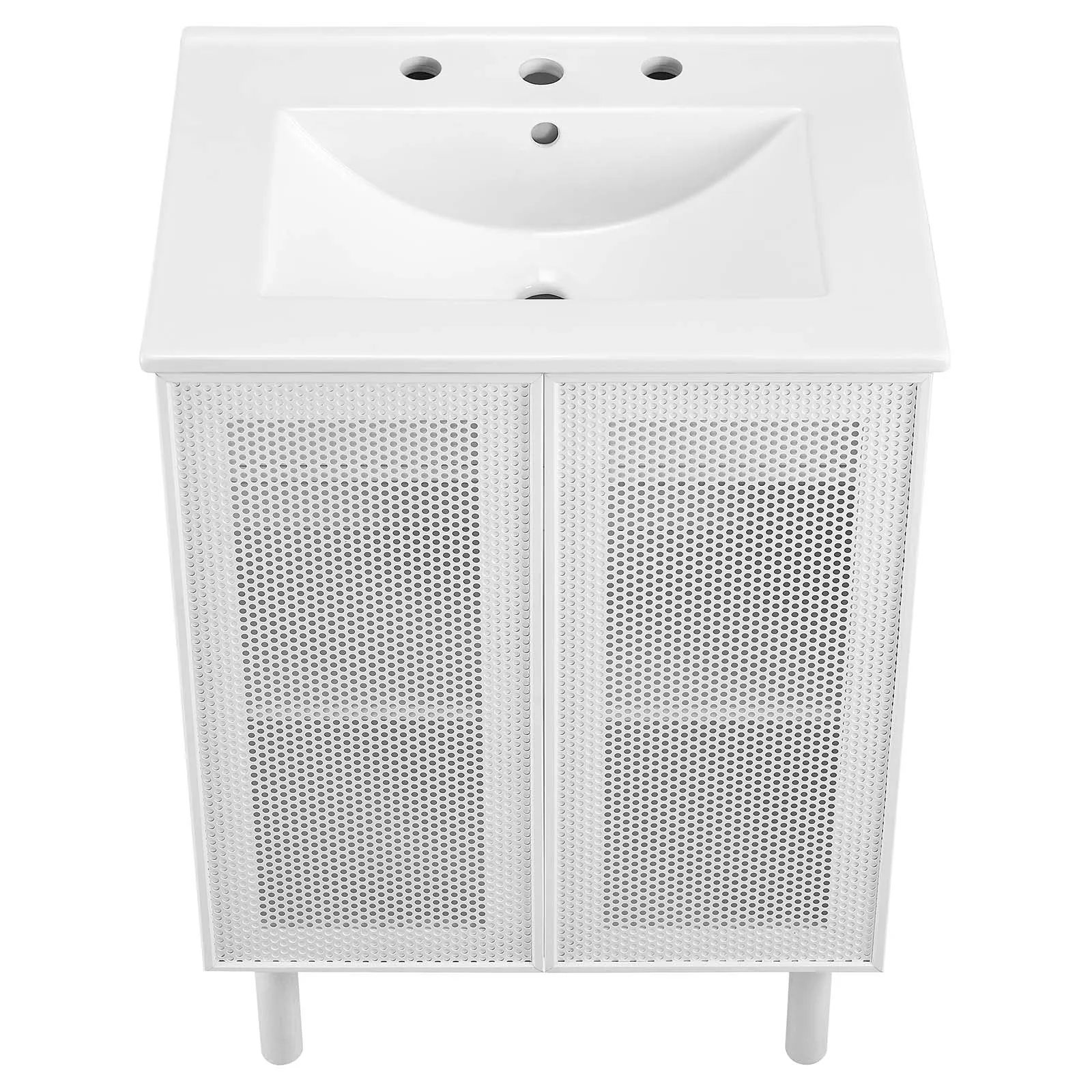 Calla 24" Perforated Metal Bathroom Vanity by Modway