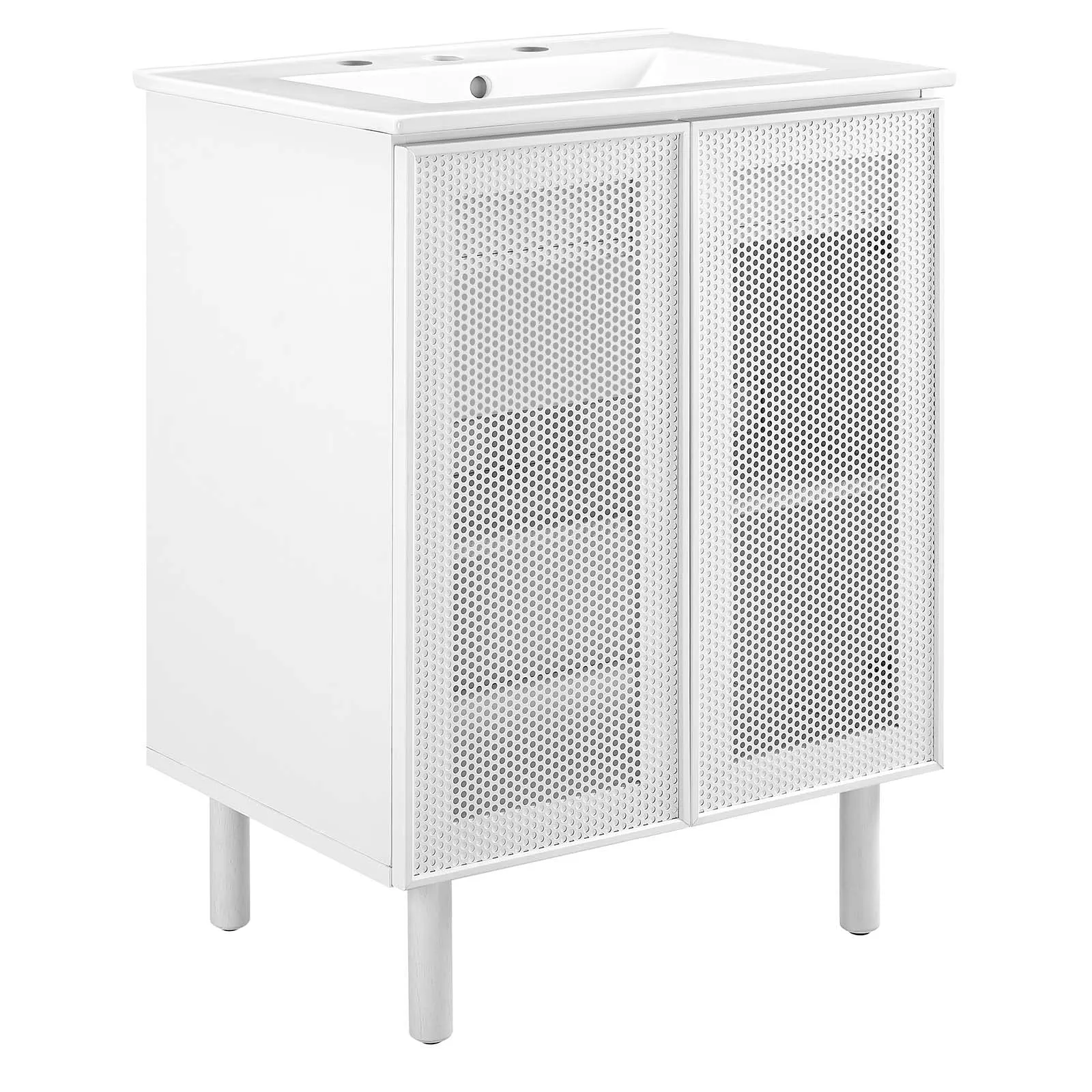 Calla 24" Perforated Metal Bathroom Vanity by Modway