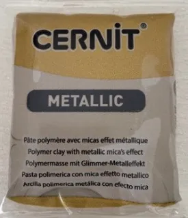 Cernit Polymer Clay Metallic Range 56g Block Rich Gold (053)