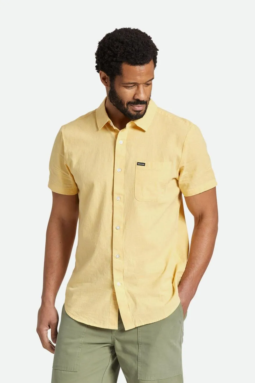 Charter Textured Weave S/S Woven Shirt - Heather Straw