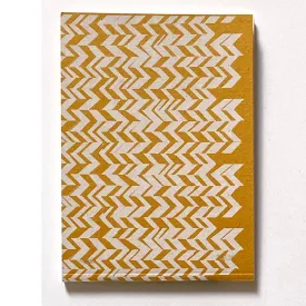 'Chevrons' Hand Printed A6 note book