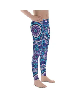 Colorful Blue Mandala Meggings