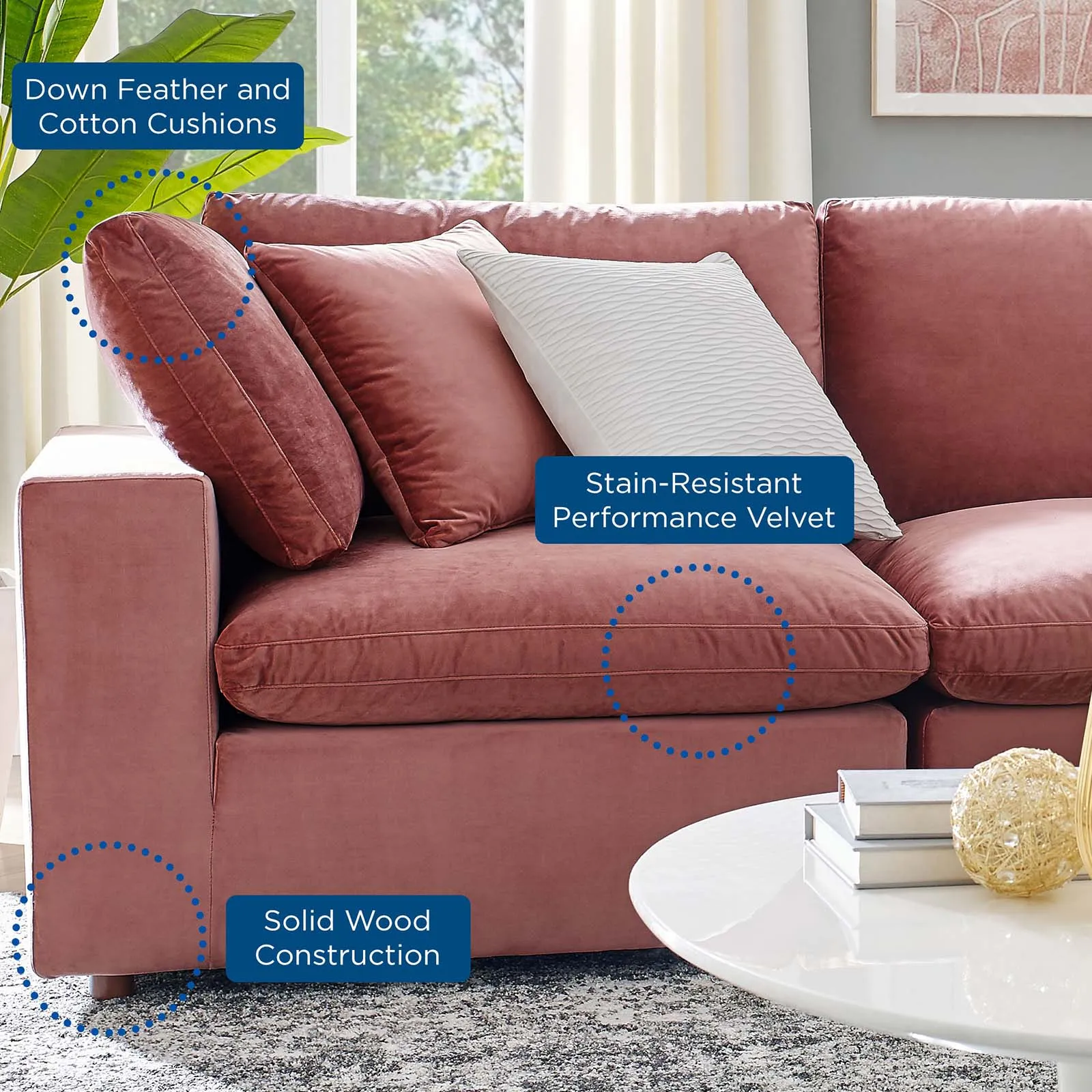 Commix Loveseat Sectional by Modway