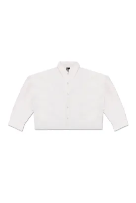 CROPPED COLLAR SHIRT IN WHITE