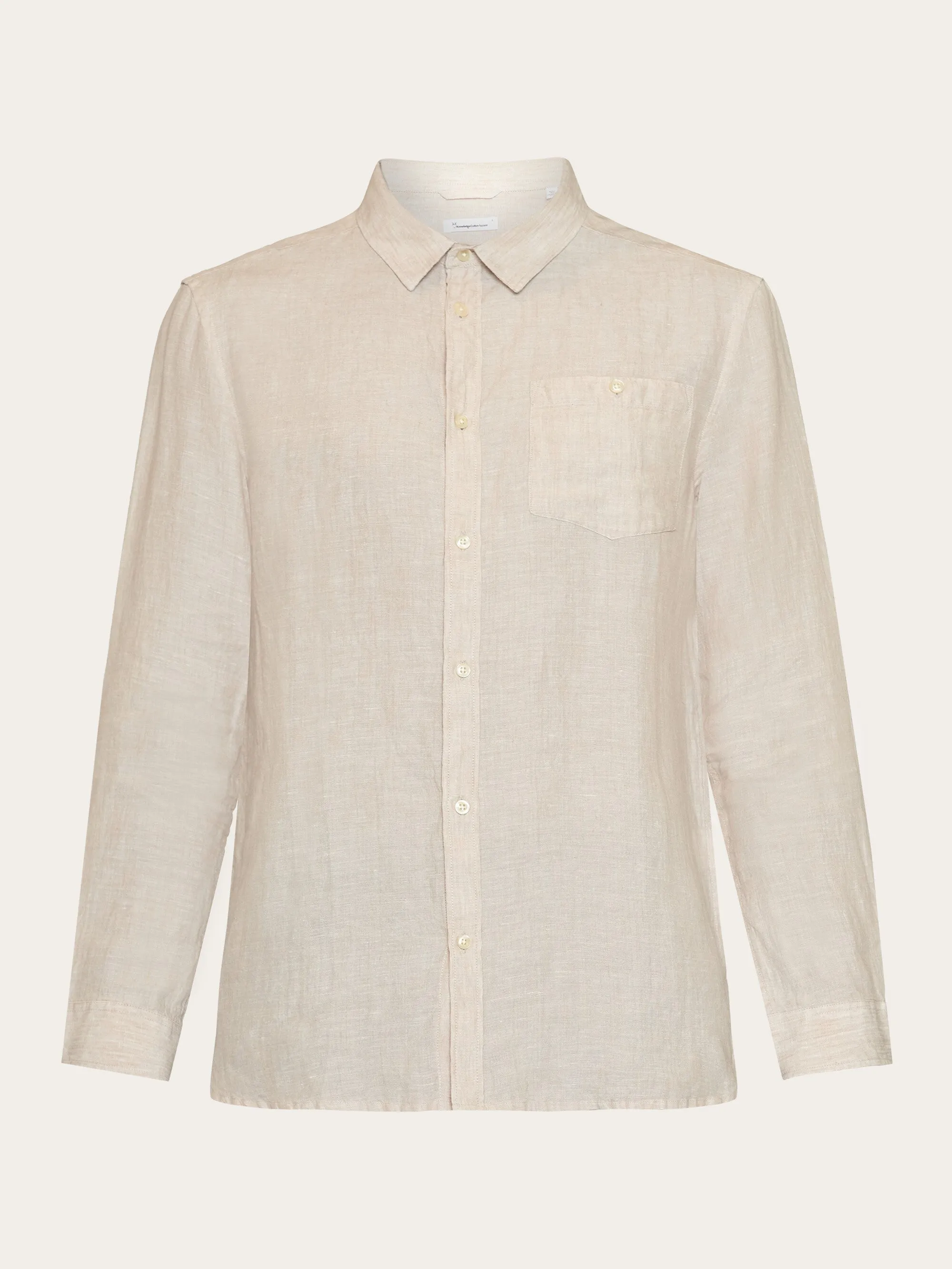 Custom fit linen shirt - Yarndyed - Light feather gray