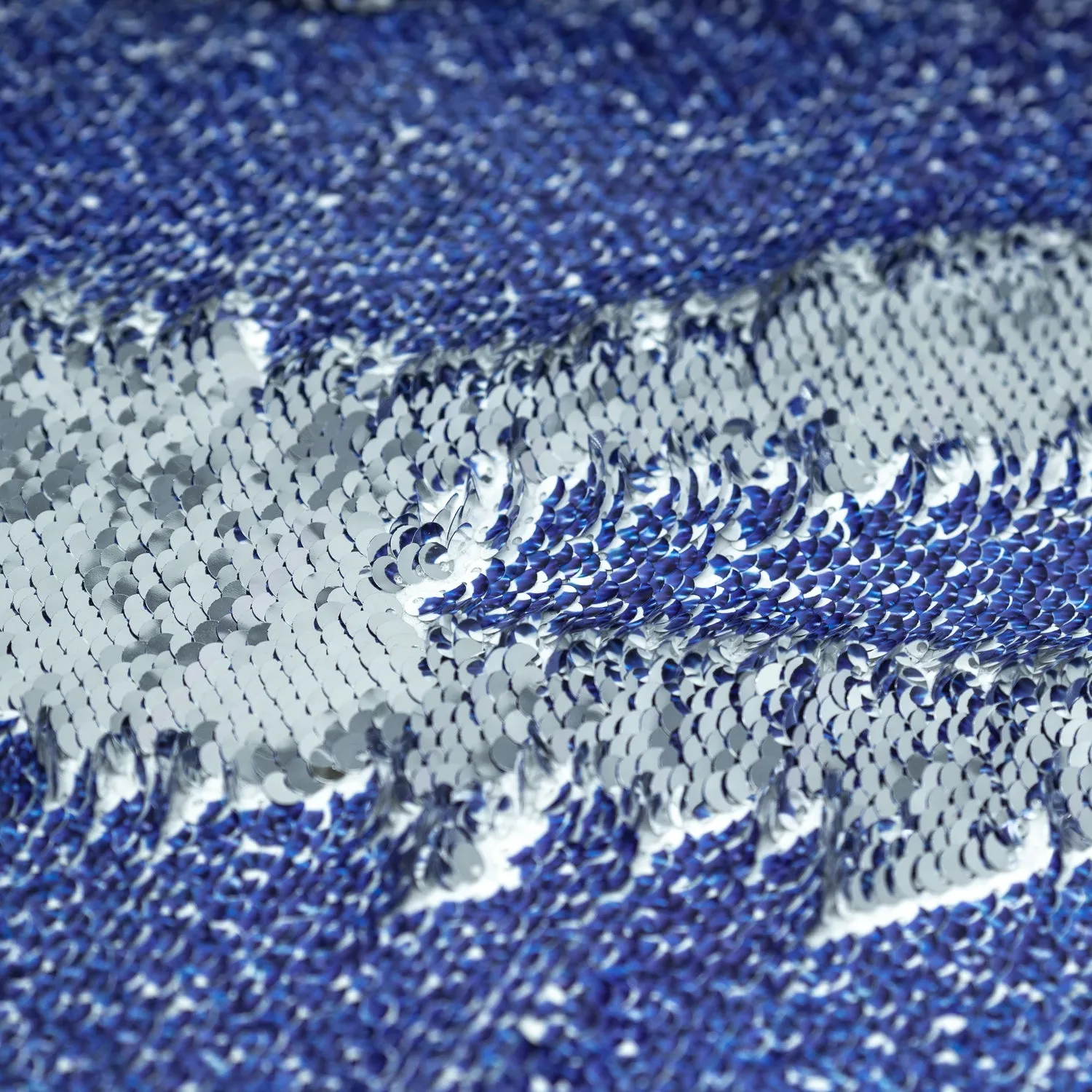 Denim Printed Flip Sequin on Spandex Fabric | Blue Moon Fabrics