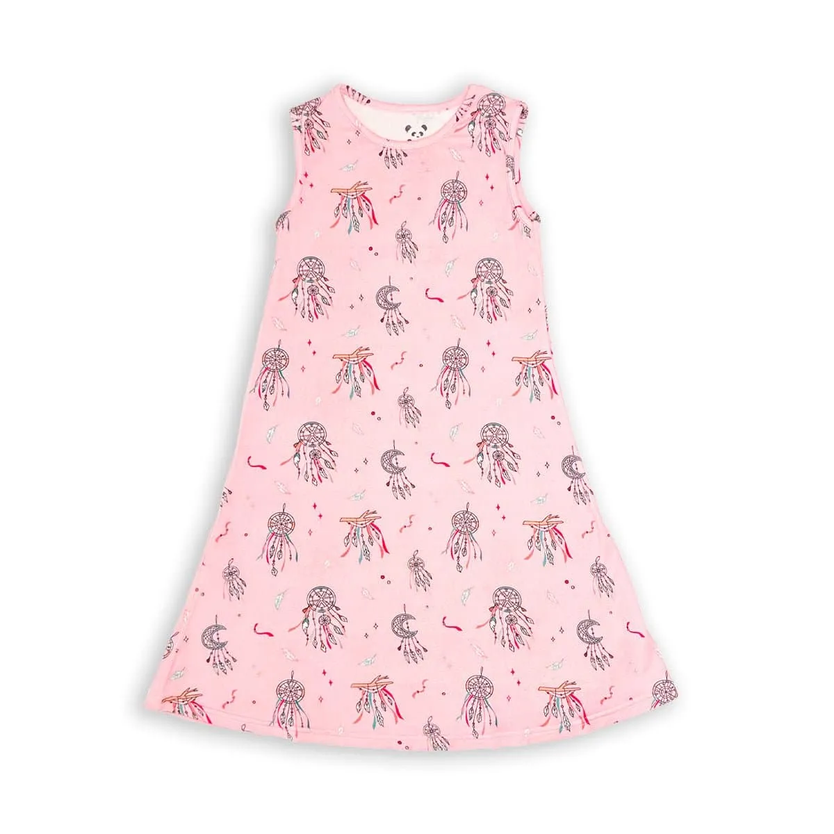 Dreamcatcher Pink Bamboo Girls' Sleeveless Dress