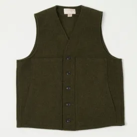 Premium Filson Mackinaw Forest Green Wool Vest