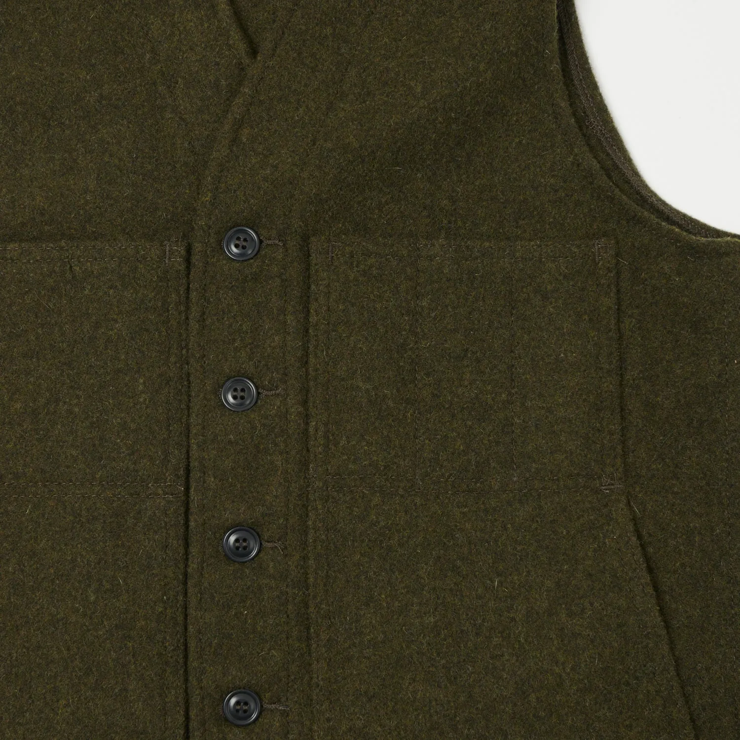 Premium Filson Mackinaw Forest Green Wool Vest