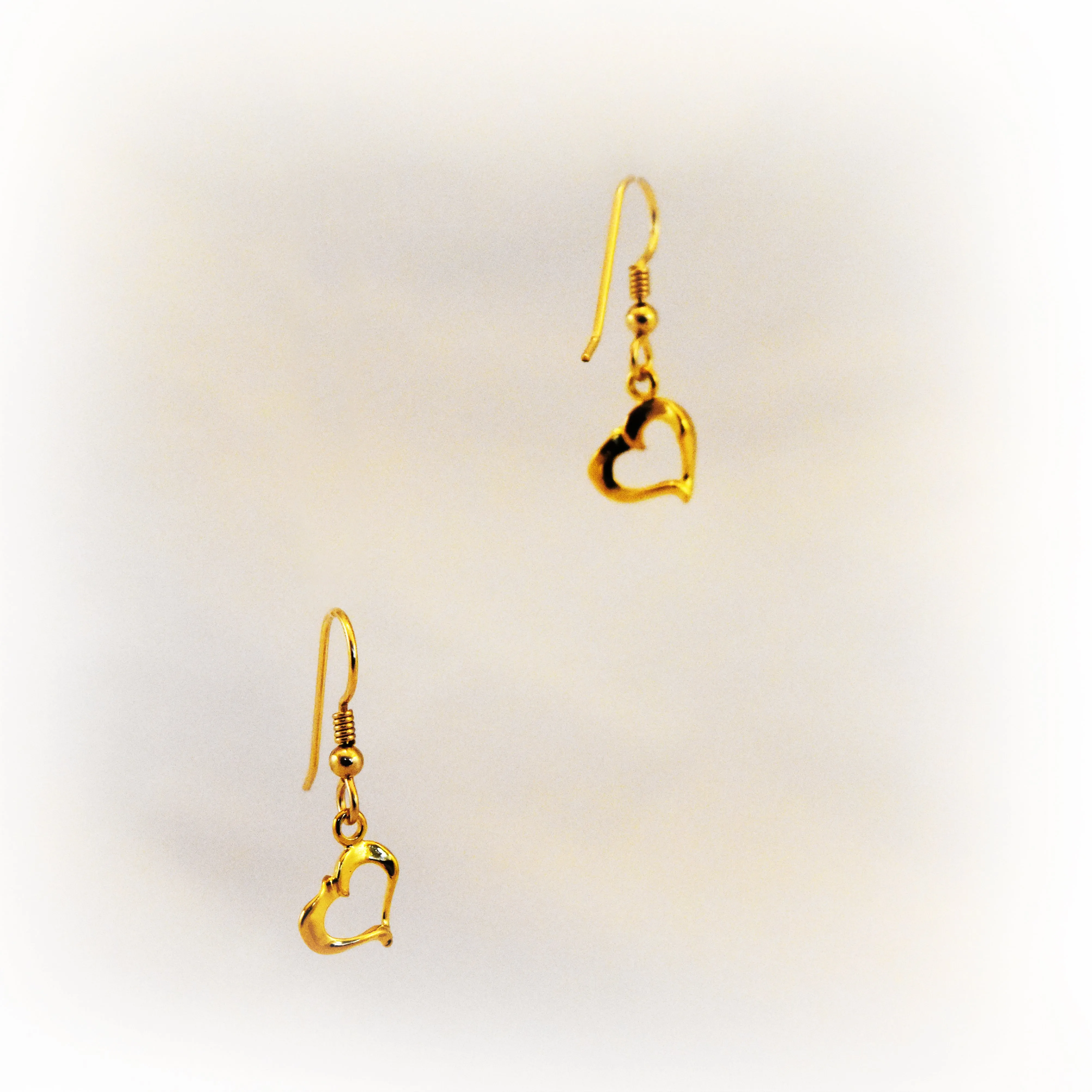 Fluted Heart Earrings