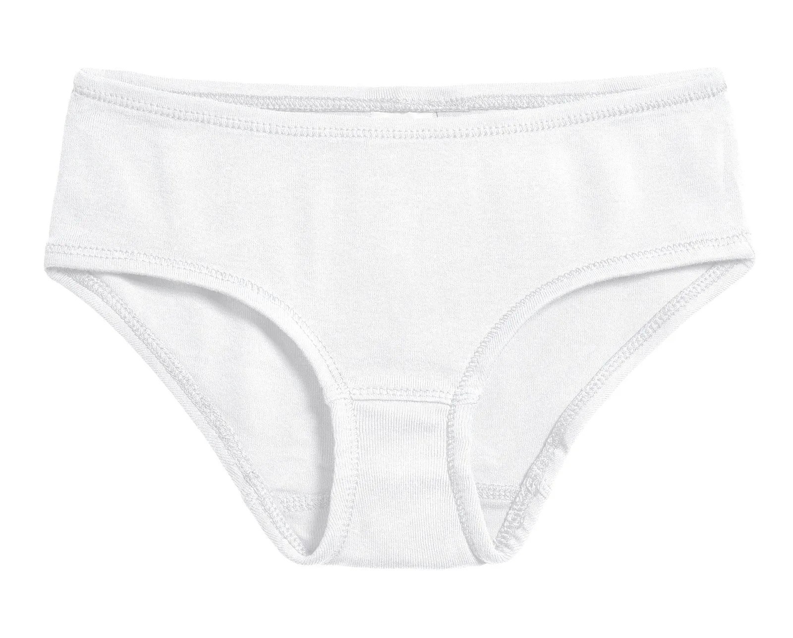 Girls Organic Cotton Brief | White