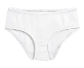 Girls Organic Cotton Brief | White