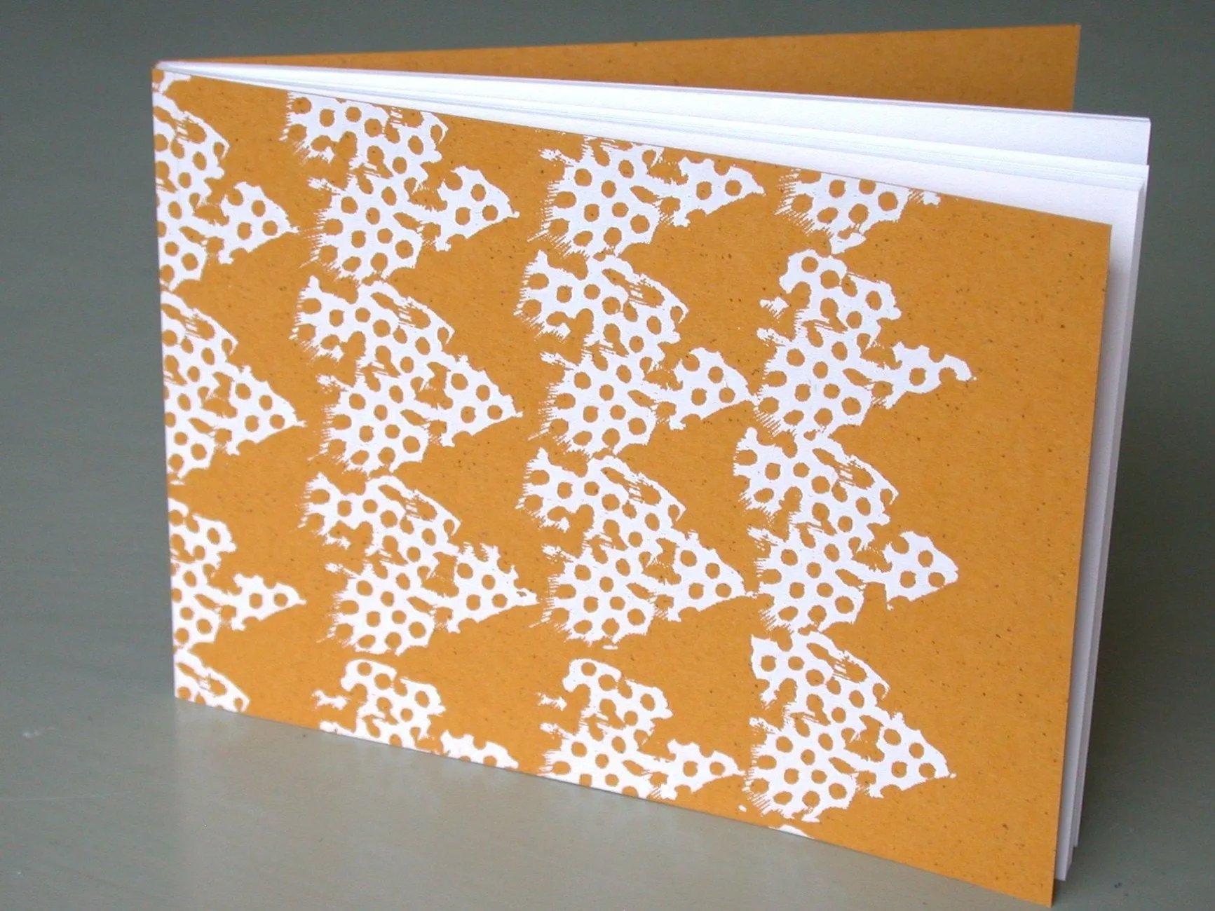 'Guinea Triangles' Hand Printed A6 note book