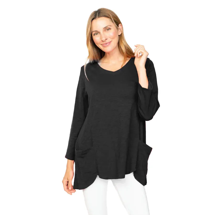 Habitat, 27637 Pocket V-Neck Tunic, Black