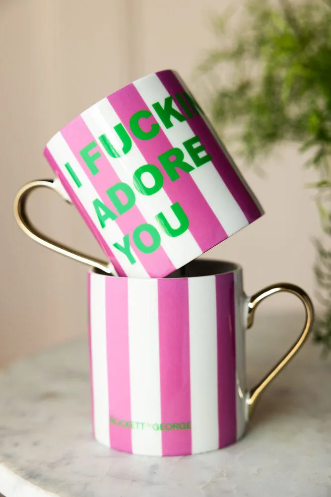 I Fucking Adore You Stripe Mug