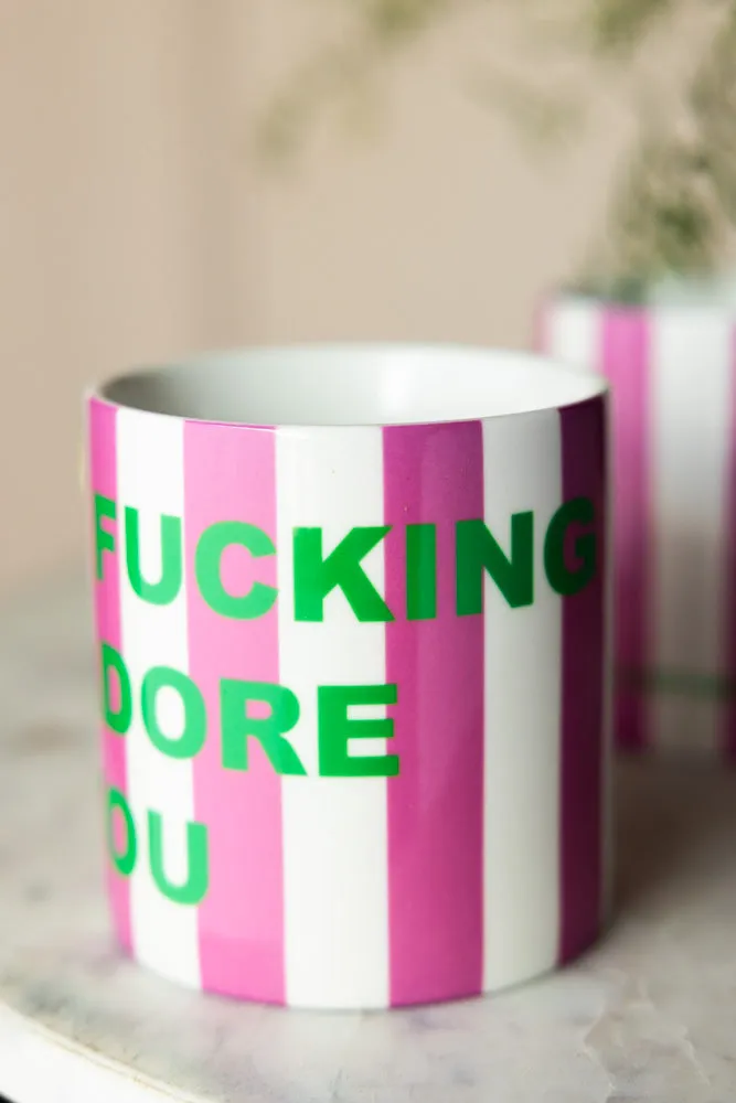 I Fucking Adore You Stripe Mug